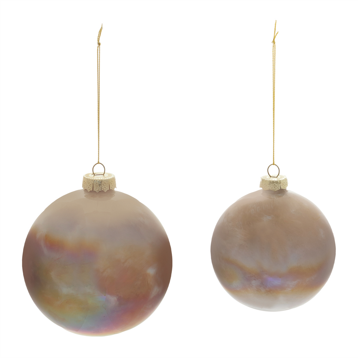 Iridescent Glass Ball Ornament (Set of 4) -Ship Only