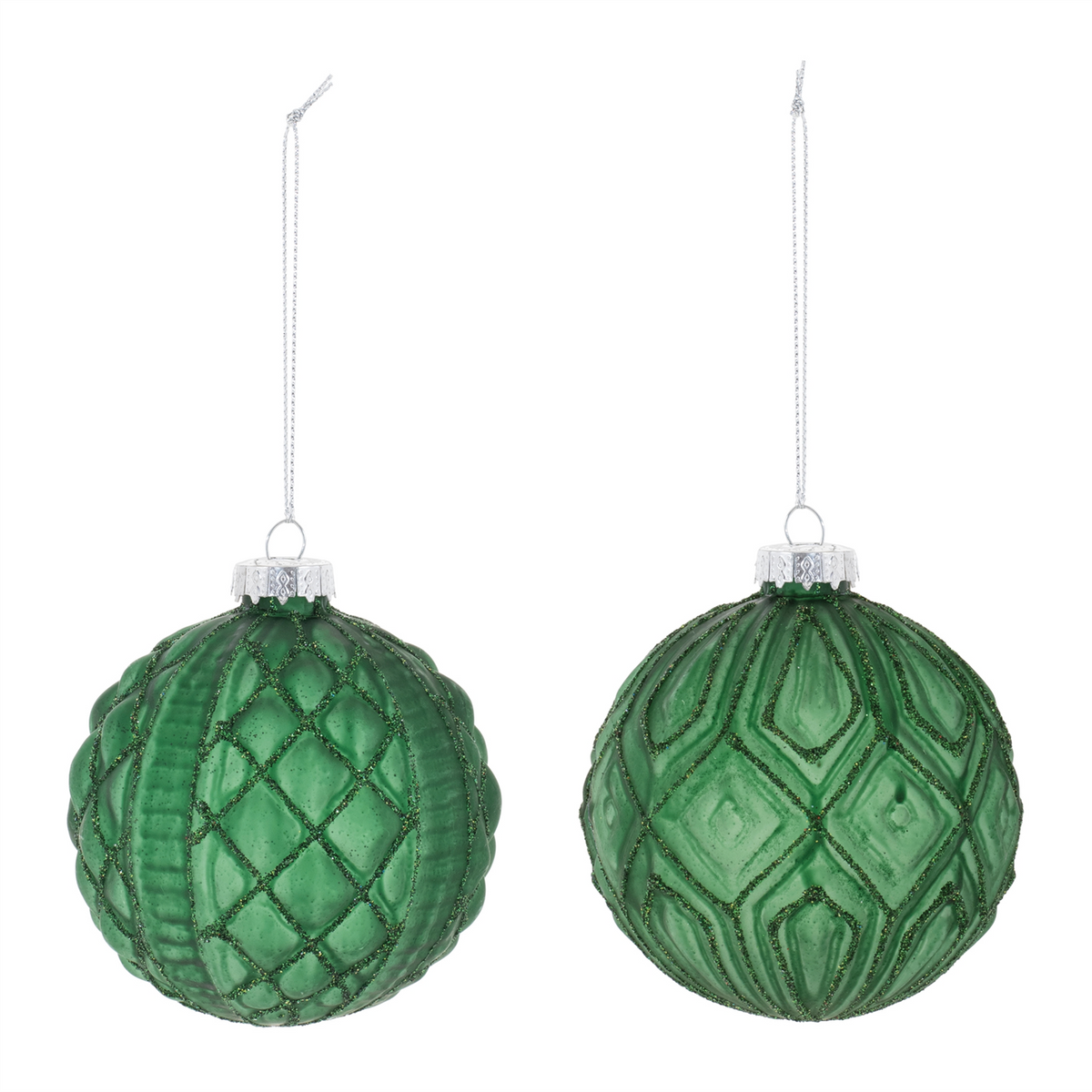 Ball Ornament (Set of 12) 3”D Glass -Ship Only