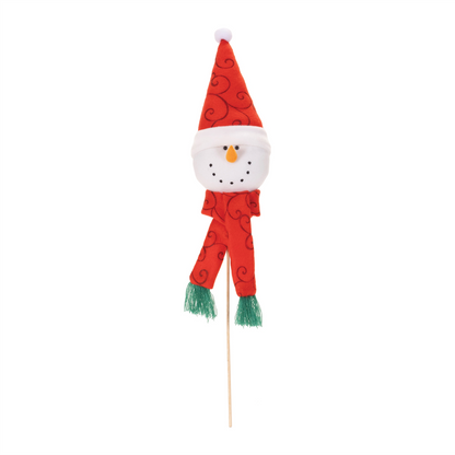 Plush Snowman Head Pick (Set of 6)