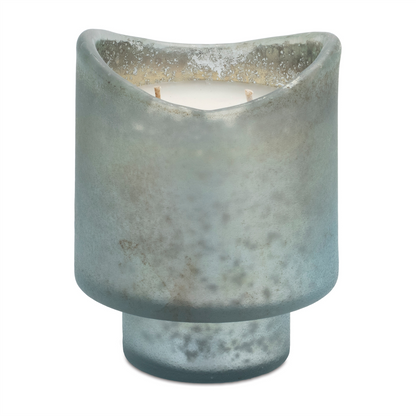 Red Currant Scented Soy Candle with Frosted Glass Holder (Set of 2)