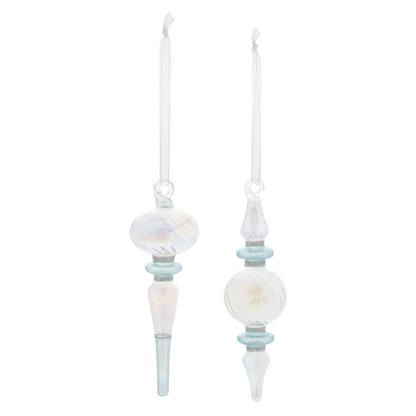 Iridescent Finial Drop Ornament (Set of 12)