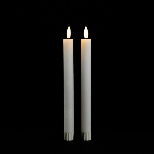 FIA Wick Ivory Taper Candle (Set of 2) -Ship Only