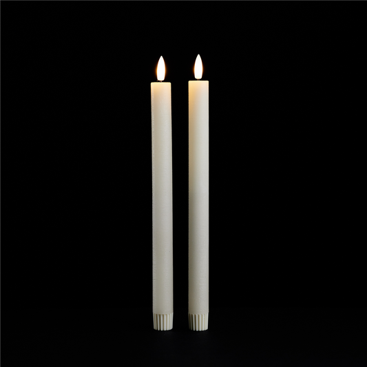 FIA Wick Ivory Taper Candle (Set of 2) -Ship Only