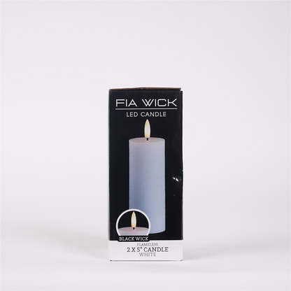 FIA Wick White Pillar Candle (Set of 4)