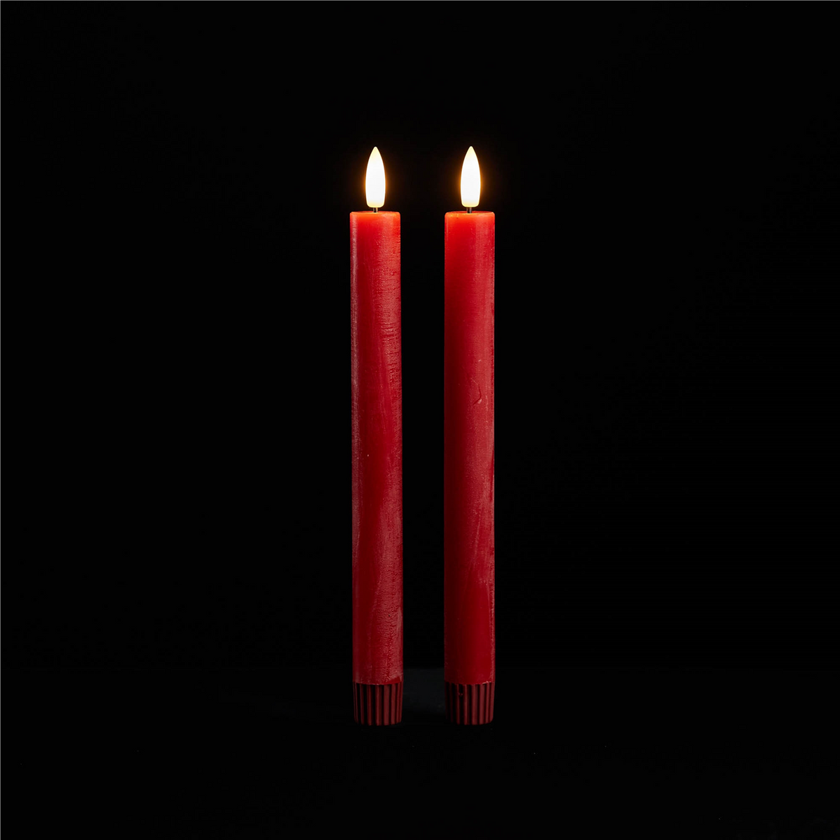FIA Wick Red Taper Candle (Set of 2) -Ship Only