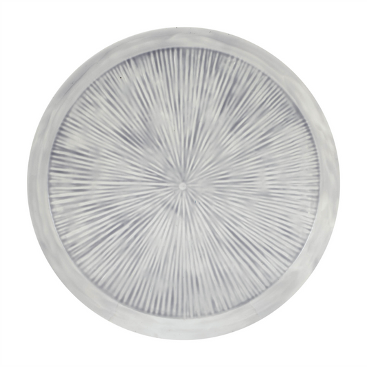 Round Etched Metal Tray 13.5"D -Ship Only