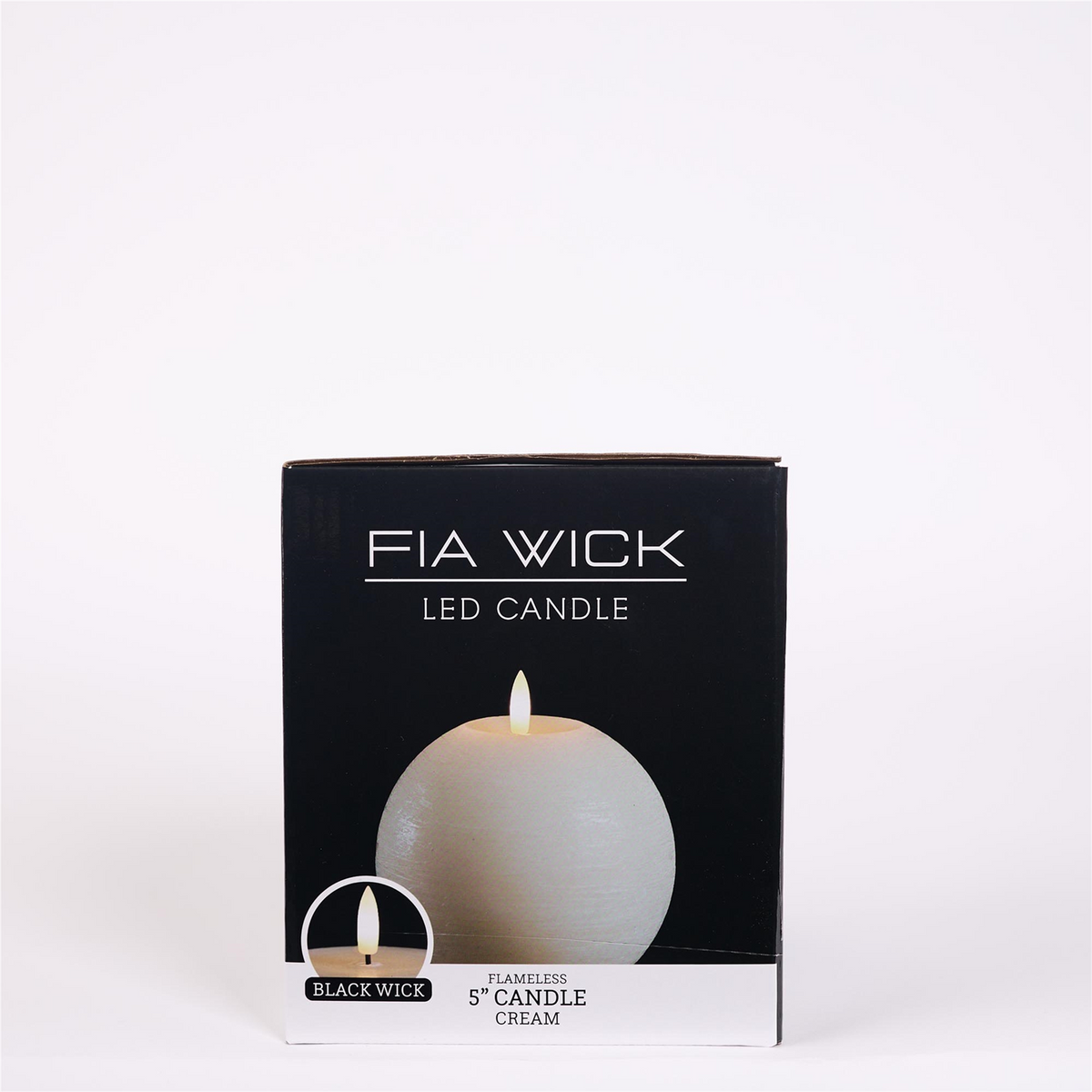 FIA Wick Ivory Round Candle (Set of 2) -Ship Only