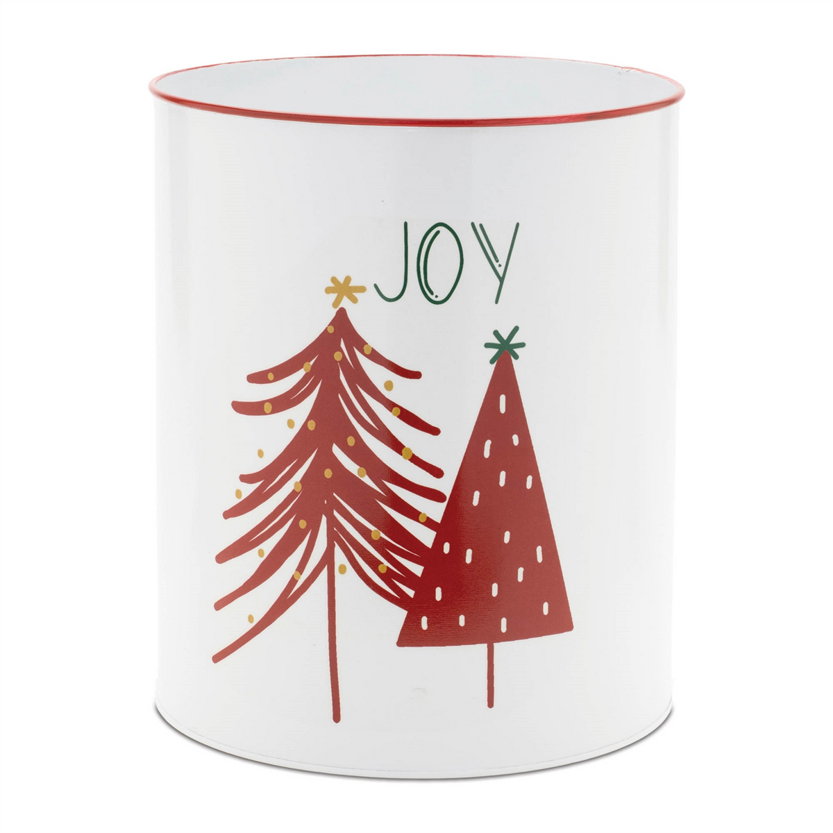 Joy and Noel Container (Set of 2) 7"D x 8.5"H, 8"D x 9.5"H Iron -Ship Only