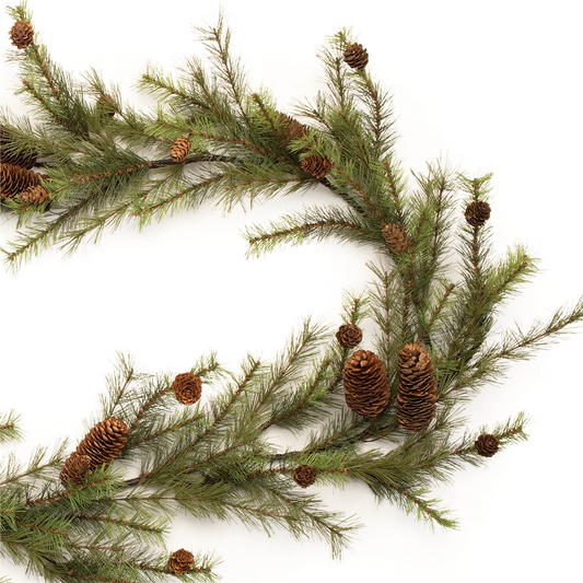 Pine and Pinecone Garland 6'L -Ship Only