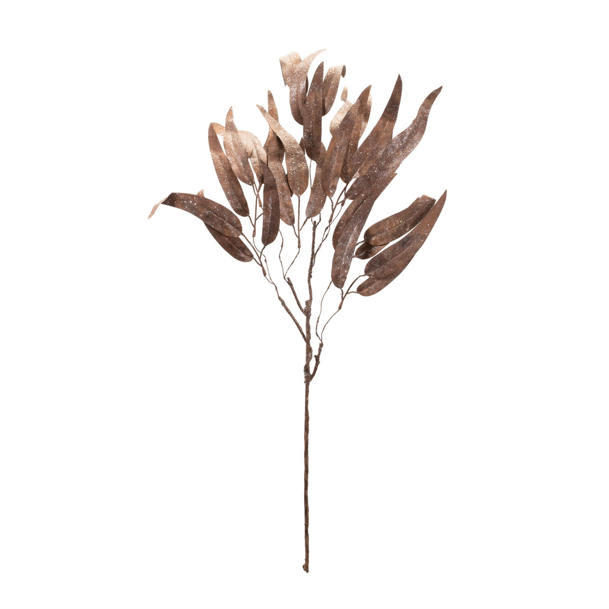 Glittered Long Leaf Eucalyptus Spray (Set of 6)