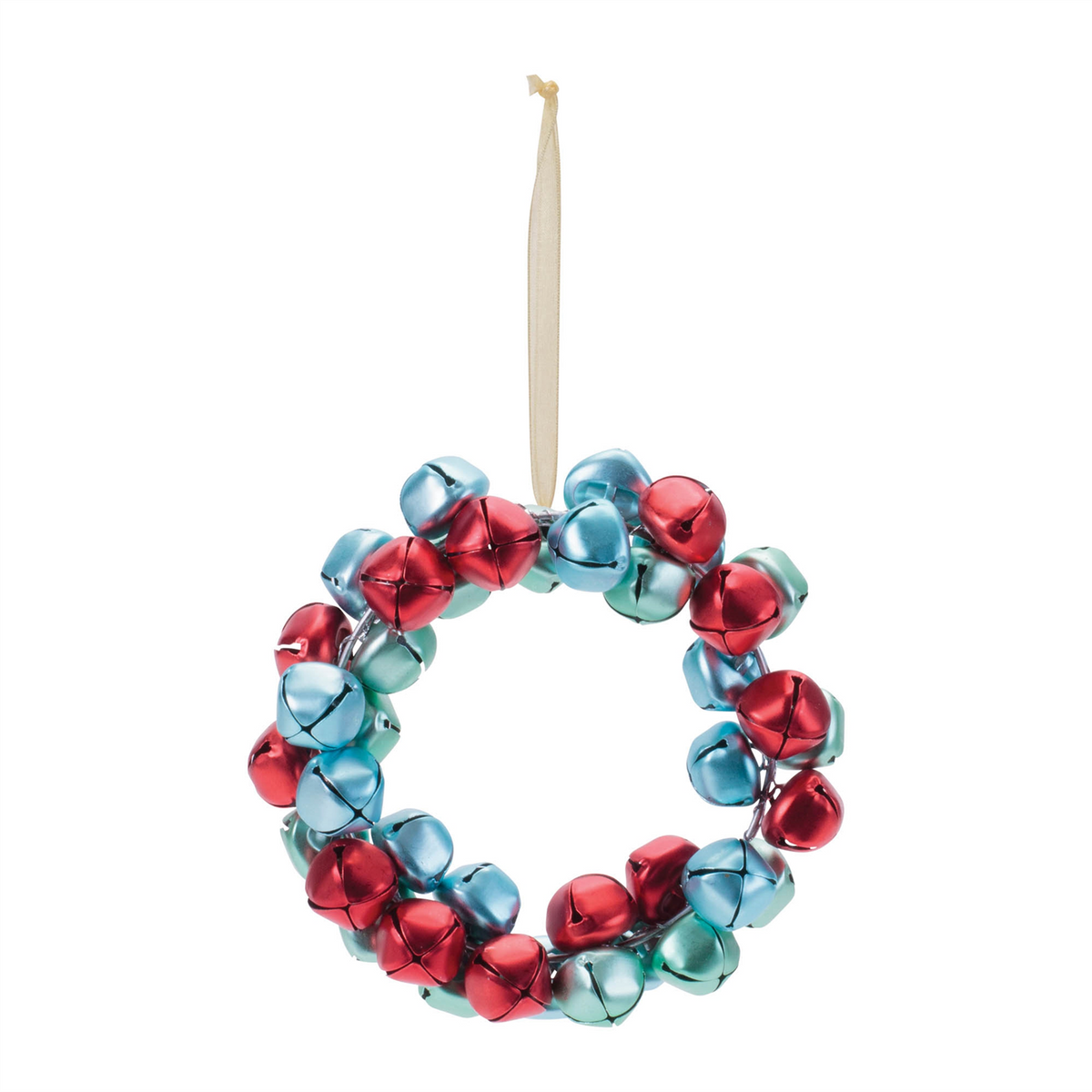 Sleigh Bell Wreath Ornament (Set of 12) 5.5”H Iron