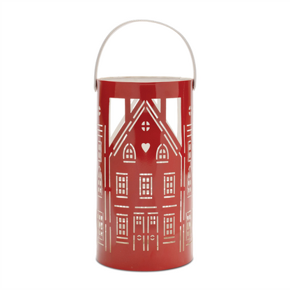 Punched Metal House Lantern (Set of 3)