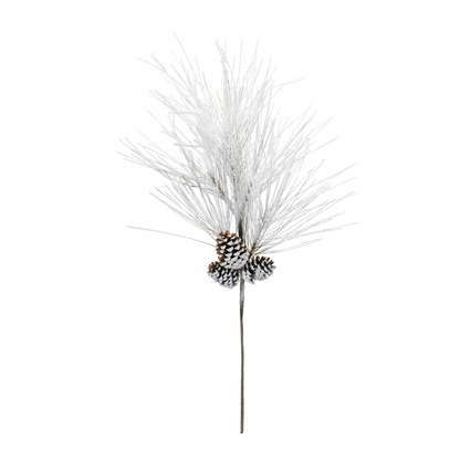 Flocked Long Neddle Pine Spray (Set of 2)