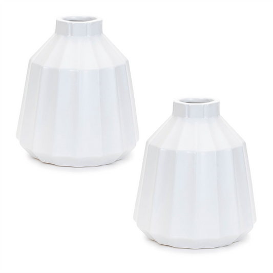 Vase (Set of 2) 7”H Ceramic -Ship Only