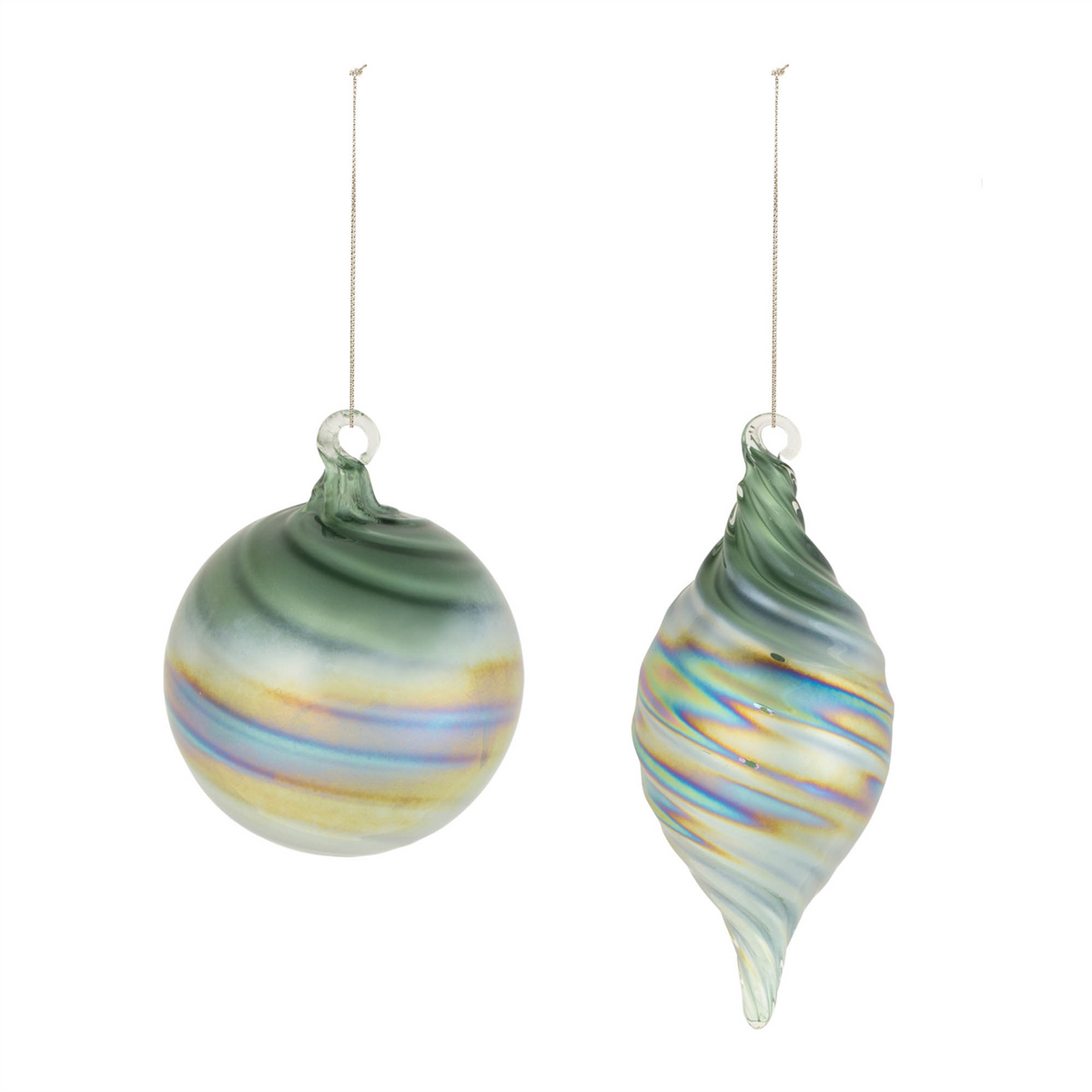 Ornament (Set of 12) 4"D, 6"H Glass -Ship Only
