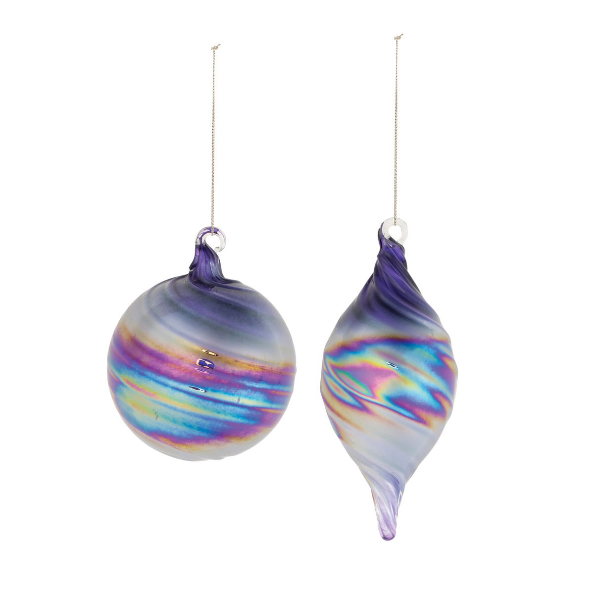 Ornament (Set of 12) 4"D, 6"H Glass -Ship Only