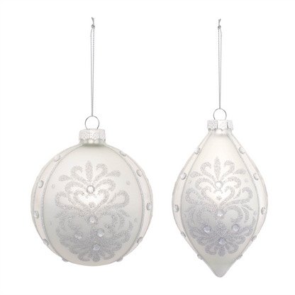 Glittered Ornaments (Set of 6)