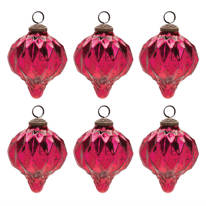 Harliquin Mercury Glass Onion Ornament (Set of 6)