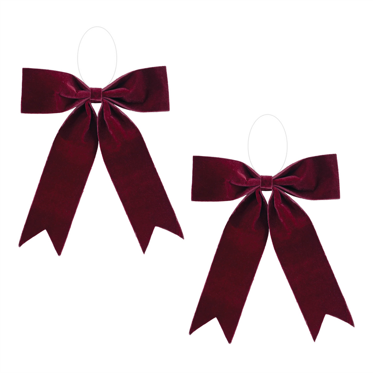 Burgandy Red Holiday Bow (Set of 2)