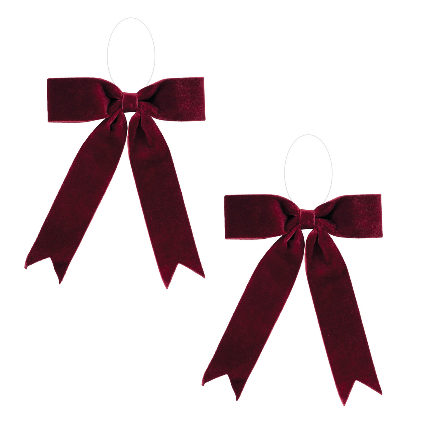 Burgandy Red Holiday Bow (Set of 2)