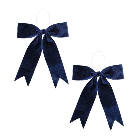 Bow Ornament (Set of 2) 16"W x 16.5"H Polyester -Ship Only