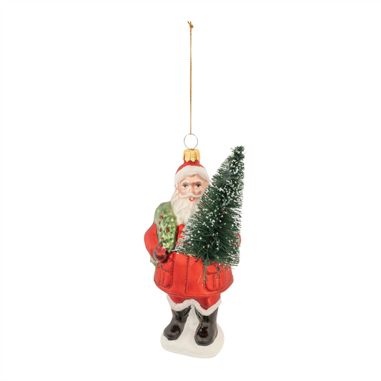 Santa w/Tree Ornament (Set of 6)