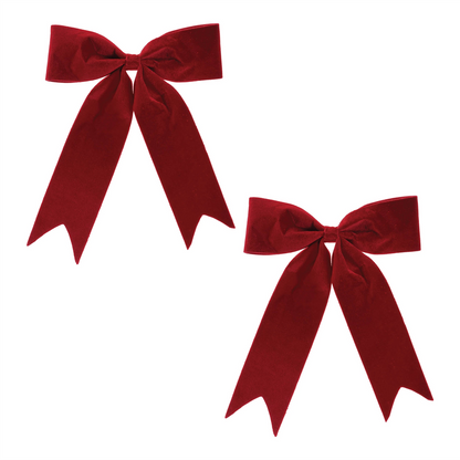 Red Holiday Bow (Set of 2)