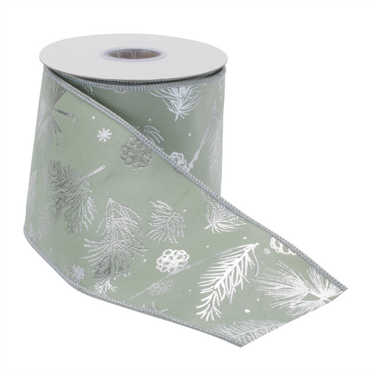 Stylish Silver Ribbon 4" x 5 Yds.
