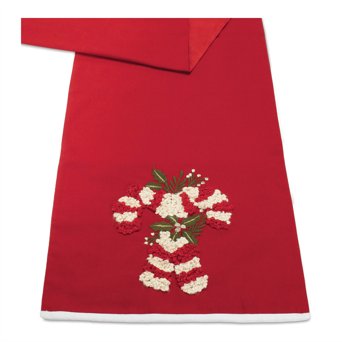Candy Cane Table Runner 72"L x 14"W Cotton -Ship Only