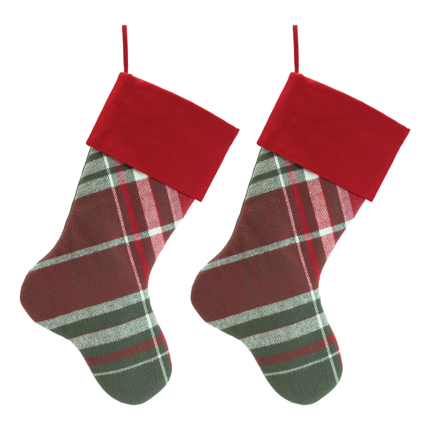 Plaid Print Stocking (Set of 2)