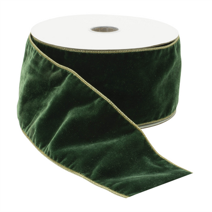 Green Wired Ribbon 4" x 10 Yds.