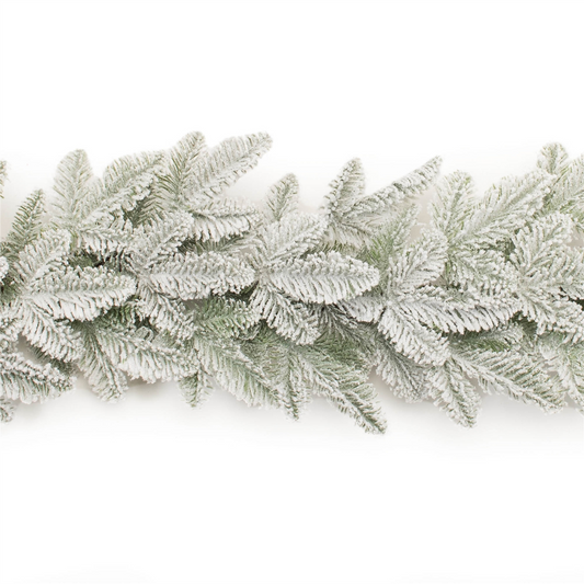 Flocked Pine Garland 72”L Plastic -Ship Only