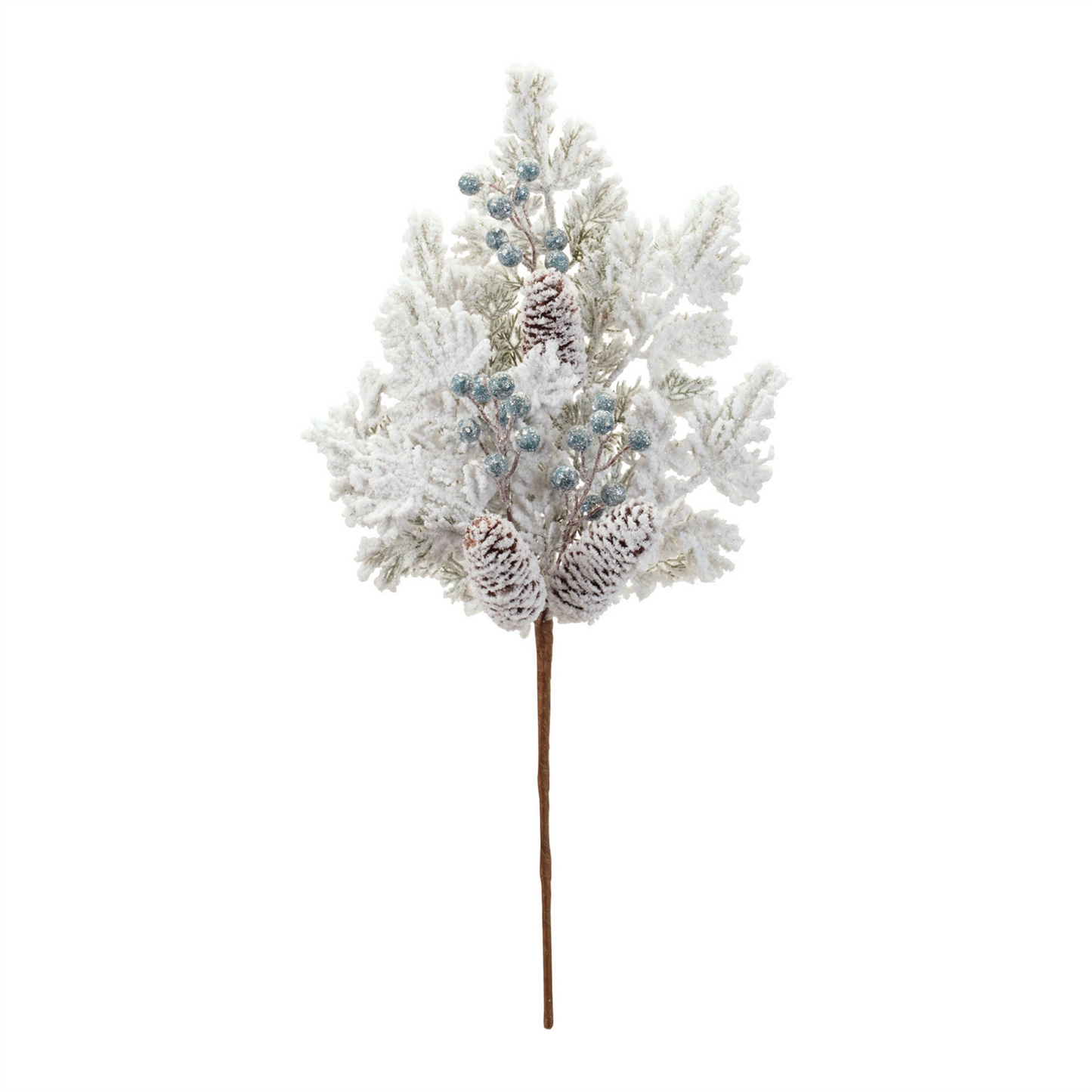 Flocked Pine Berry Spray (Set of 2)