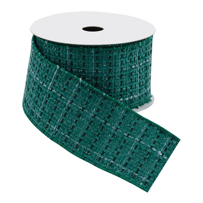 Tattersall Plaid Wired Ribbon 2.5" x 5 Yds.