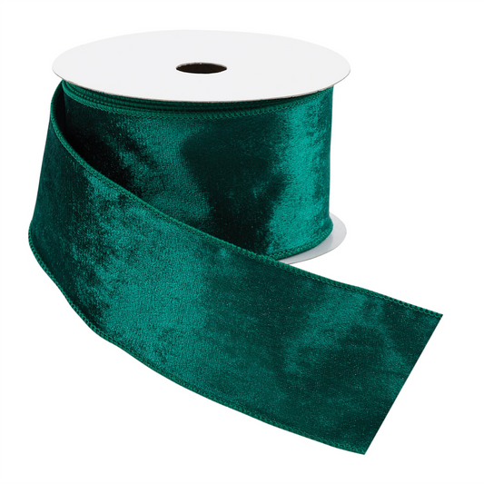 Teal Blue Wired Ribbon 2.5" x 10 Yds. -Ship Only