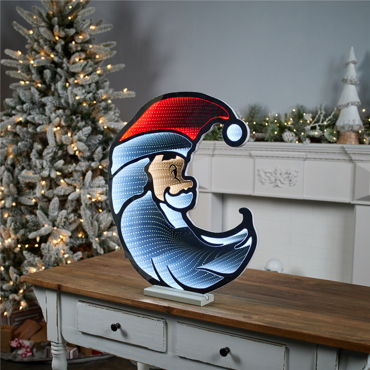 Santa Half Moon Ekkolight 23"H