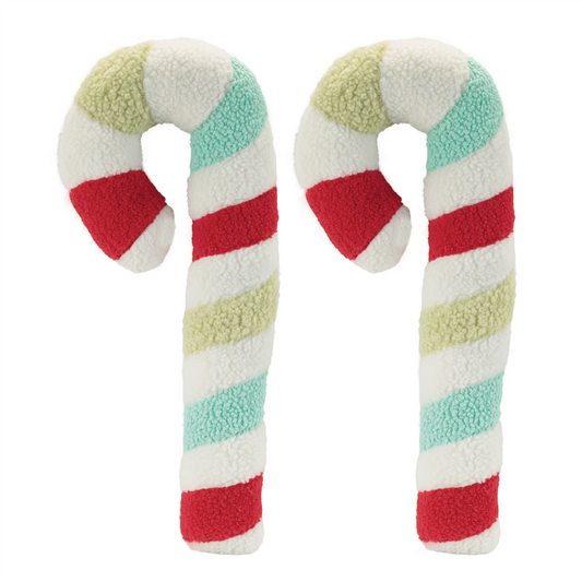 Plush Candy Cane Decor (Set of 2) -Ship Only