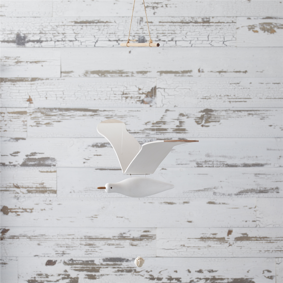Hanging Wood Sea Bird Decor 37"H -Ship Only