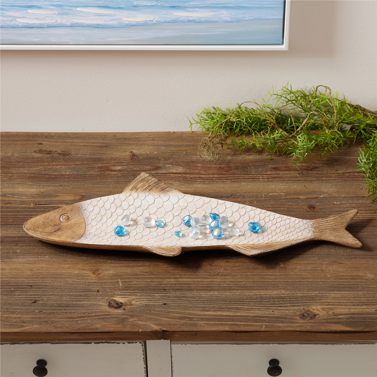 Fish Tray 22.5”L Ceramic -Ship Only