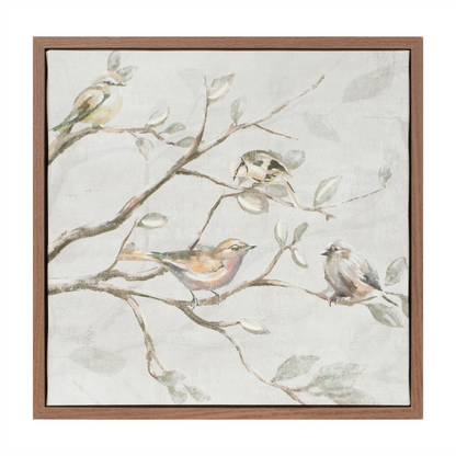 Framed Birds on Branches Canvas Art (Set of 2)