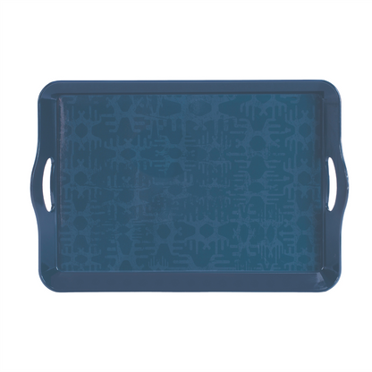Abstract Geometric Print Tray 17"L