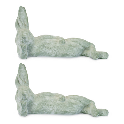 Laying Rabbit Figurine (Set of 2)
