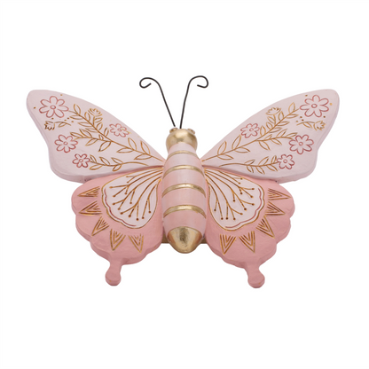 Floral Etched Butterfly and Dragonly Shelf Sitter (Set of 4)