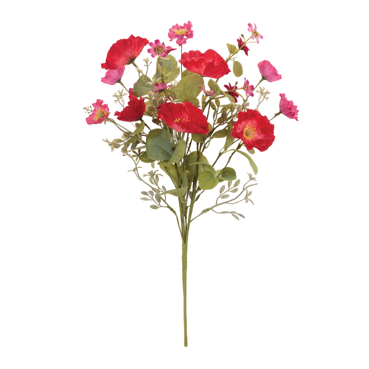 Mixed Poppy Floral Bush (Set of 4) -Ship Only