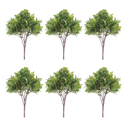 Boxwood Foliage Bush (Set of 6) -Ship Only