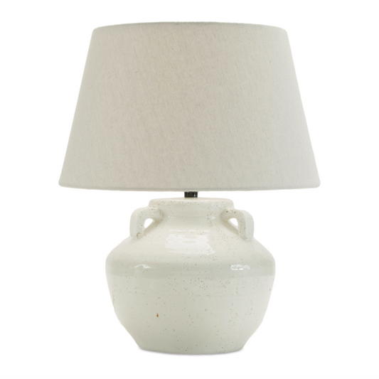 Table Lamp 18.5”H Terra Cotta/Linen -Ship Only