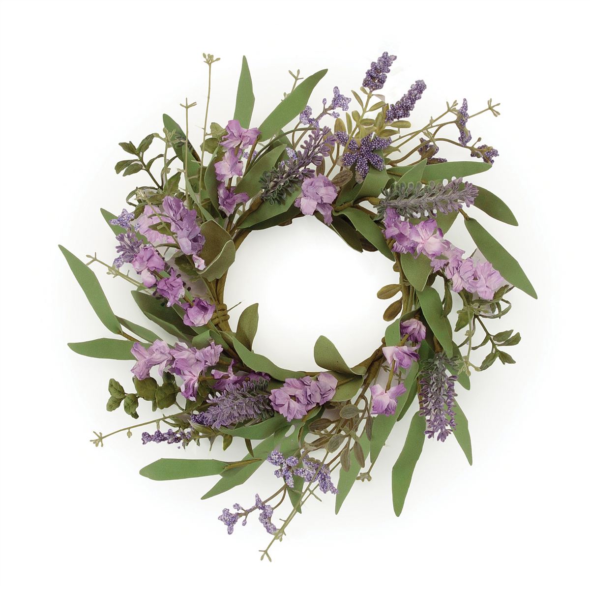 Mixed Floral Candle Ring (Set of 2) 11.5"D Polyester (Fits a 4" Candle) -Ship Only