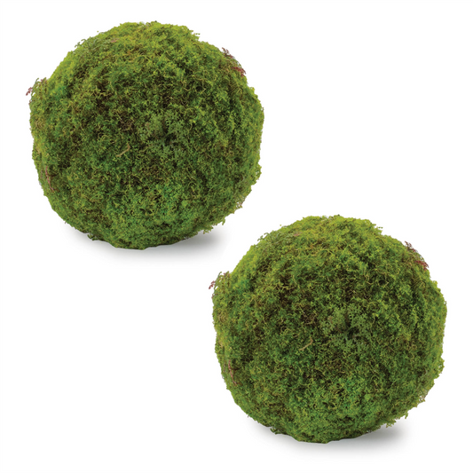 Faux Moss Orb (Set of 2) -Ship Only
