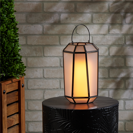 Lantern 6.5"D x 10.75"H Glass/Iron -Ship Only