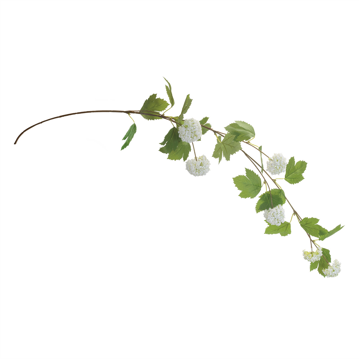 Hanging Snowball Floral Branch (Set of 6) -Ship Only